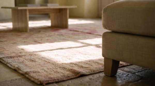 Antique large savonnerie french knotted rug (sku 21000) - in-room detail