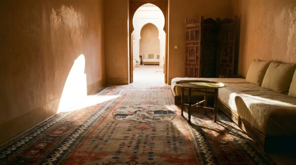 Antique large senneh persian allover knotted rug 13 Antique large senneh persian allover knotted rug (sku 23912) - room view
