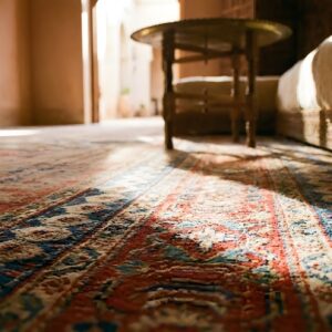 Antique Large Senneh Persian Allover Knotted Rug (SKU 23912) - in-room detail