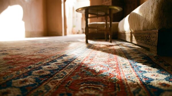 Antique large senneh persian allover knotted rug 14 Antique large senneh persian allover knotted rug (sku 23912) - in-room detail