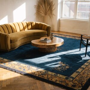Large Size Blue Color Background Antique Peking Chinese Rug (SKU 24849) - room view