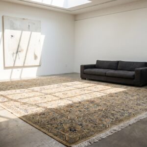 Light Color Fine Weave Antique Floral Persian Room Size Kerman Rug (SKU 20148) - room view