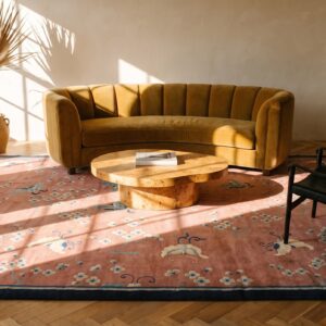 Light Coral Antique Late 19th Century Peking Chinese Rug (SKU 23436) - room view