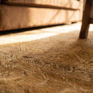 Light Decorative Allover Design Antique Persian Room Size Tabriz Rug (SKU 19087) - in-room detail