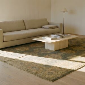 Light Decorative Gray Color Large Scale Design Antique Turkish Oushak Carpet (SKU 24788) - room view