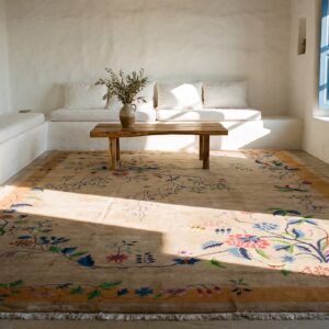 Light Soft Gray Color Big Size Antique Chinese Art Deco Carpet (SKU 25734) - room view