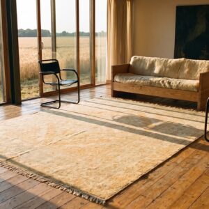 Light Warm Washed Out Color Antique Indian Room Size Amritsar Rug (SKU 20762) - room view