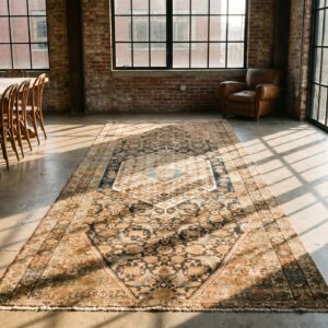 Antique Long and Narrow Northwest Persian Tribal Baisley Pattern Gallery Rug (SKU 18863) - room view