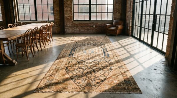 Antique long and narrow northwest persian tribal baisley pattern gallery rug 13 Antique long and narrow northwest persian tribal baisley pattern gallery rug (sku 18863) - room view