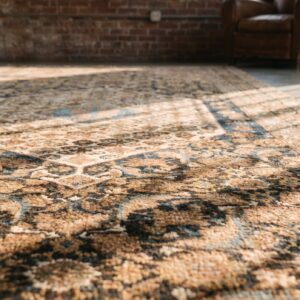 Antique Long and Narrow Northwest Persian Tribal Baisley Pattern Gallery Rug (SKU 18863) - in-room detail