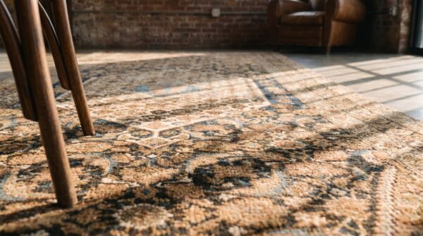 Antique long and narrow northwest persian tribal baisley pattern gallery rug 14 Antique long and narrow northwest persian tribal baisley pattern gallery rug (sku 18863) - in-room detail