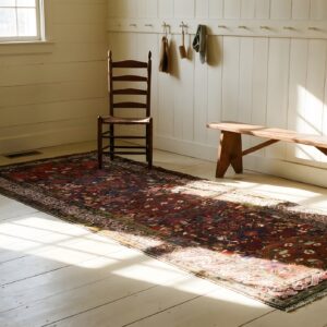 Long and Narrow Antique Tribal Colorful Jewel Tone Caucasian Seychour Rug (SKU 21727) - room view