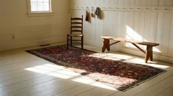 Long and narrow antique tribal colorful jewel tone caucasian seychour rug 6 Long and narrow antique tribal colorful jewel tone caucasian seychour rug (sku 21727) - room view