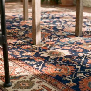 Magnificent Large Scale Allover Tribal Design Antique Rustic Persian Bibikabad Room Size Rug (SKU 25467) - in-room detail