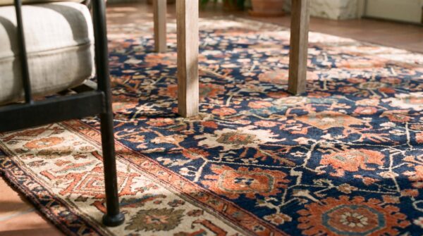 Magnificent large scale allover tribal design antique rustic persian bibikabad room size rug 9 Magnificent large scale allover tribal design antique rustic persian bibikabad room size rug (sku 25467) - in-room detail