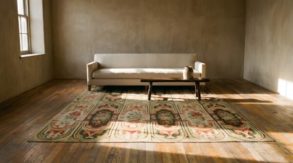 Magnificent romanian antique flat weave european bessarabian kilim rug 7 Magnificent romanian antique flat weave european bessarabian kilim rug (sku 23694) - room view