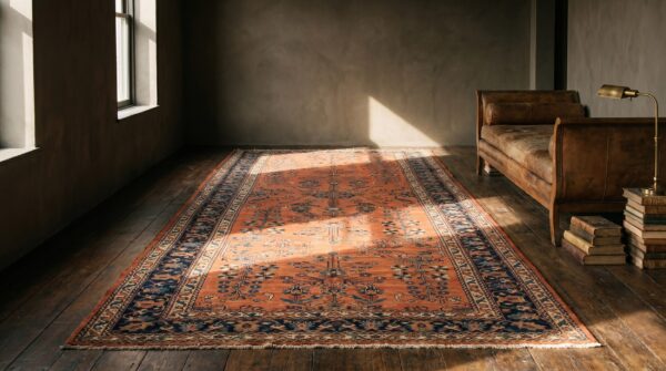 Antique malayer large room size wool coral rug 5 Antique malayer large room size wool coral rug (sku 19964) - room view