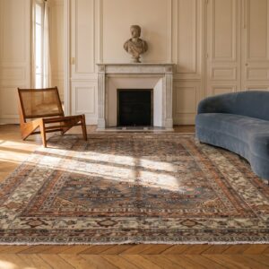 Antique Malayer Persian Allover Floral Hand Knotted Pile Rug (SKU 22494) - room view
