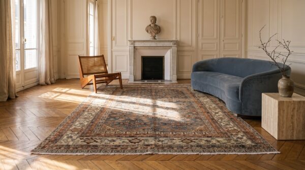 Antique malayer persian allover floral hand knotted pile rug 10 Antique malayer persian allover floral hand knotted pile rug (sku 22494) - room view