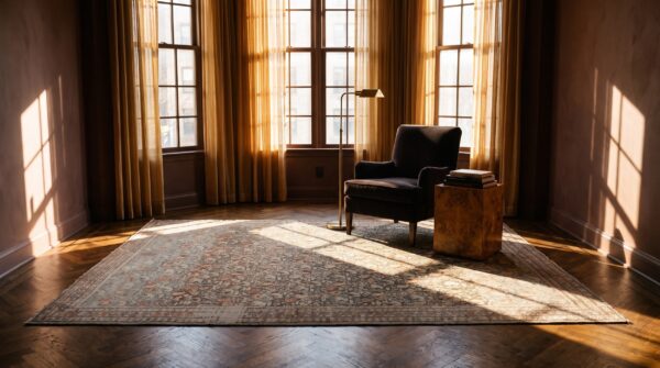 Antique malayer persian geometric knotted rug 5 Antique malayer persian geometric knotted rug (sku 23697) - room view