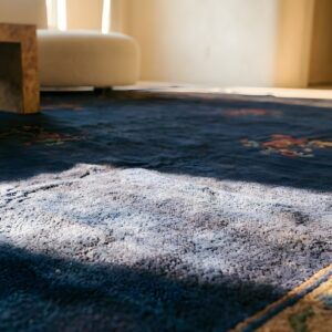 Antique Wool - Manchester Blue Hand Knotted Pile Rug (SKU 24931) - in-room detail