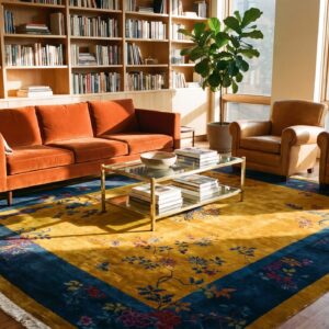 Antique Wool - Manchester Yellow Hand Knotted Pile Rug (SKU 24267) - room view