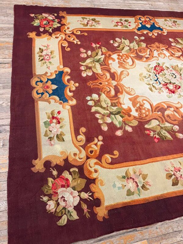 Mid 19th century floral french aubusson 4 Mid 19th century floral french aubusson - detail view 3