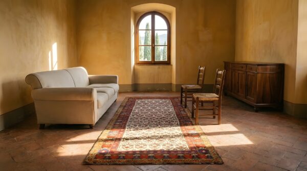 Mid 19th century persian kurdish carpet 3'6"×10'6" hand-knotted wool (sku 19284) - room view