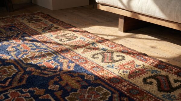 Mid 19th century antique persian kurdish hallway runner rug 8 Mid 19th century antique persian kurdish hallway runner rug (sku 19009) - in-room detail