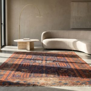 Mid 19th Century Antique Tribal Afghan Baluch Rug (SKU 20323) - room view