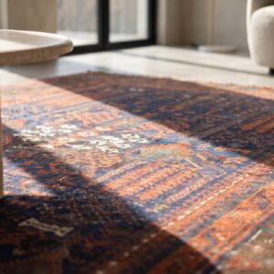 Mid 19th Century Antique Tribal Afghan Baluch Rug (SKU 20323) - in-room detail