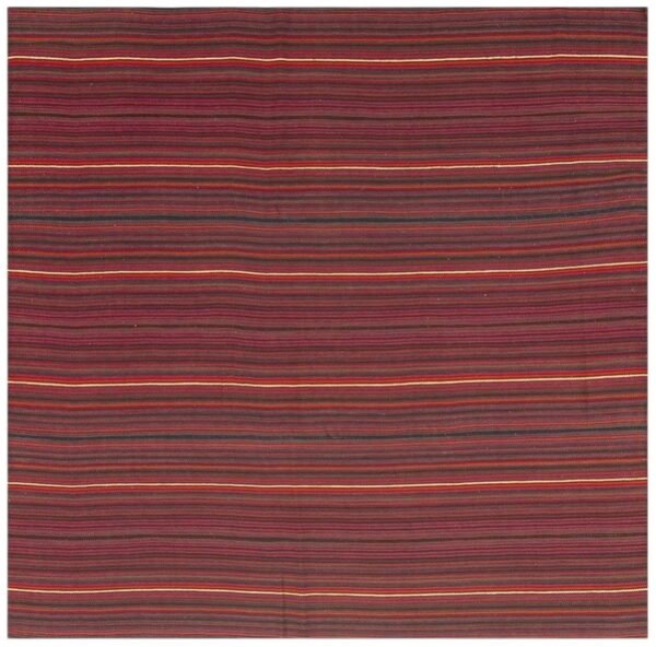 Mid-20th-century turkish decorative stripe modern handwoven kilim rug 1 Mid-20th-century turkish decorative stripe modern handwoven kilim rug