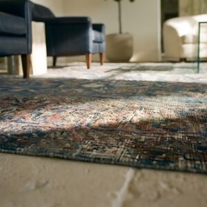 Antique N.E. Persian Khorassan Moud Carpet, Early 20th Century, Hand-Knotted Wool (SKU 24570) - in-room detail