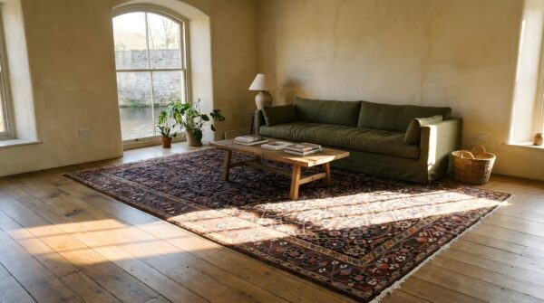 Antique n. W. Persian blue 1822 rug 7 Antique n. W. Persian blue 1822 rug (sku 25351) - room view