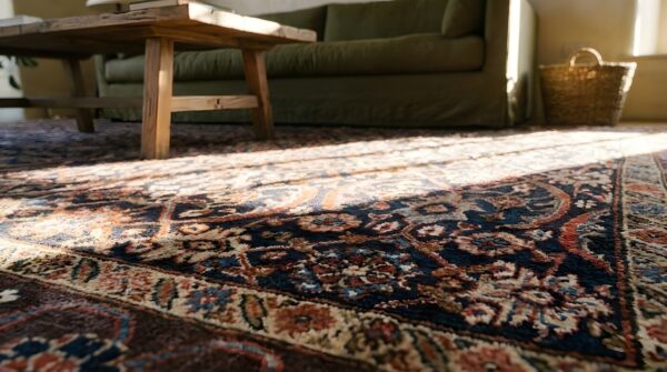 Antique n. W. Persian blue 1822 rug 8 Antique n. W. Persian blue 1822 rug (sku 25351) - in-room detail