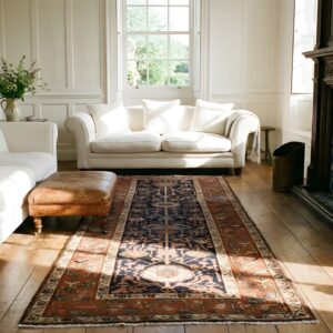 Antique N.W. Persian Blue 1880s Hallway Runner Rug (SKU 25618) - room view