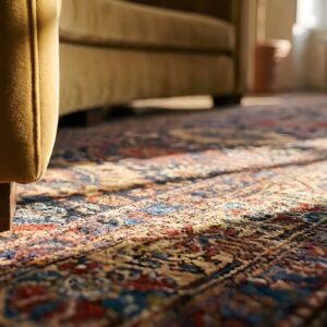 Antique N.W. Persian Wool Blue Hallway Runner Rug (SKU 25069) - in-room detail