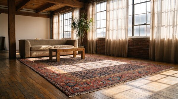 Antique n. W. Persian persian knotted rug elegant 9 Antique n. W. Persian persian knotted rug elegant (sku 22713) - room view