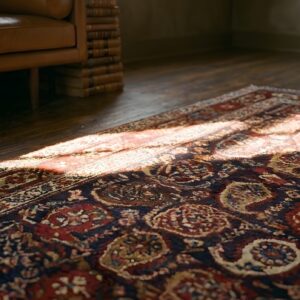 Antique N.W. Persian Knotted Hallway Runner Rug (SKU 23099) - in-room detail