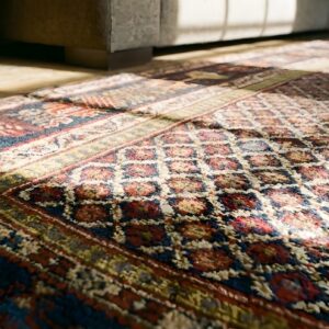 Antique N.W. Persian Hallway Runner Wool Blue Rug (SKU 23762) - in-room detail