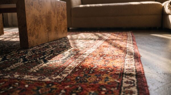 Antique n. W. Persian hallway runner wool gray rug 7 Antique n. W. Persian hallway runner wool gray rug (sku 18908) - in-room detail