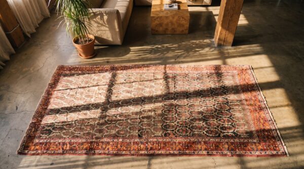 Antique n. W. Persian hallway runner wool gray rug 2 Antique n. W. Persian hallway runner wool gray rug (sku 18908) - styled overhead view