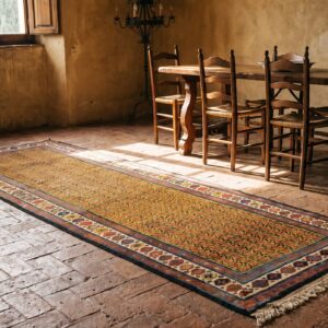 Antique N.W. Persian Hallway Runner Wool Yellow Rug (SKU 21106) - room view