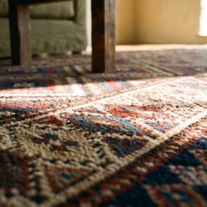 Antique N.W. Persian Wool Multicolor Jewel Tones Hand Knotted Hallway Runner Rug (SKU 20924) - in-room detail