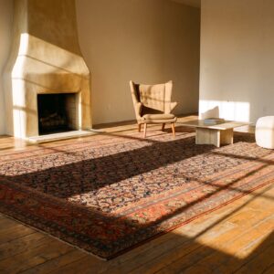 Antique N.W. Persian Oversized Room Size Wool Dark Rug (SKU 23622) - room view