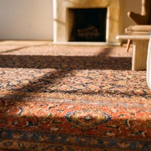 Antique N.W. Persian Oversized Room Size Wool Dark Rug (SKU 23622) - in-room detail