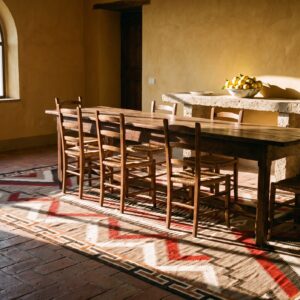 Antique Native American Tribal Geometric Flat Weave Kilim Rug (SKU 25287) - room view