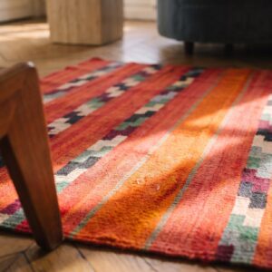 Antique Navajo American Coral 1890s Rug (SKU 21434) - in-room detail