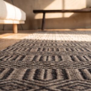 Antique Navajo American Gray 1940s Rug (SKU 21433) - in-room detail