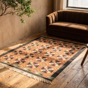 Antique Navajo Mexico Flat Weave Rug (SKU 20904) - room view